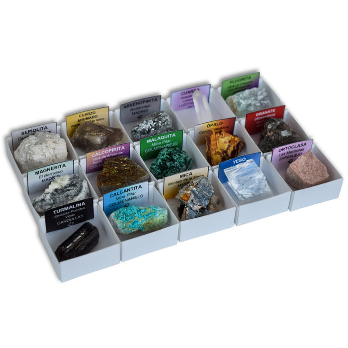 Colección de 15 Minerales de Madrid