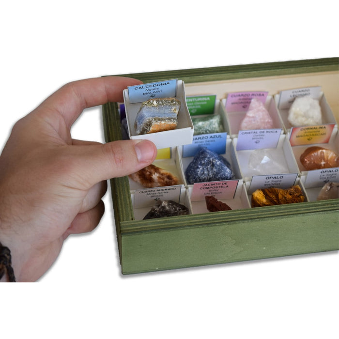 Colección de 15 Minerales Calcedonia uarzo