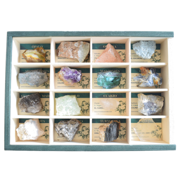 Colección de 16 Minerales de la Comunidad de Madrid