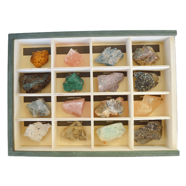 Colección de 16 Minerales del Mundo