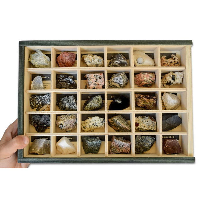 Colección de 30 Rocas didácticas olivino