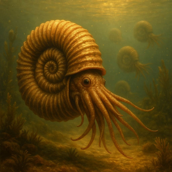 Ammonite Cleoniceras cut out 