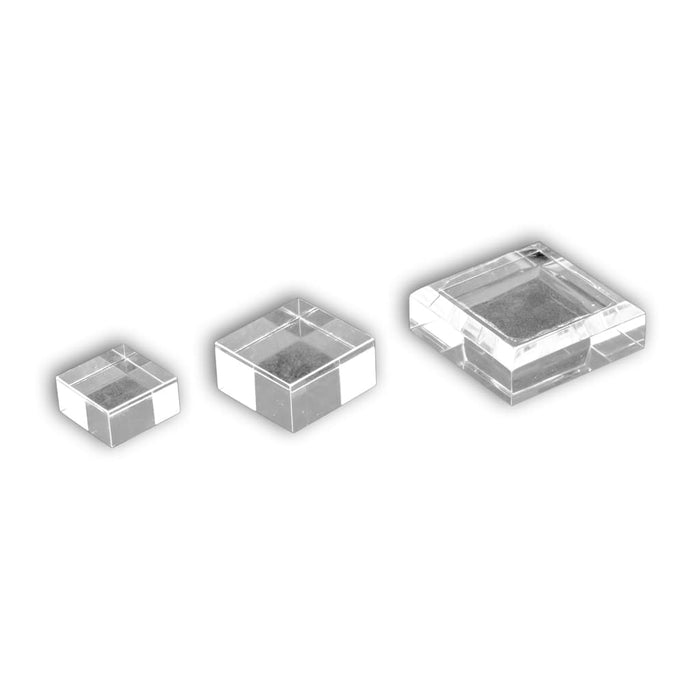 Peana maciza de Metacrilato transparente varios tamaños