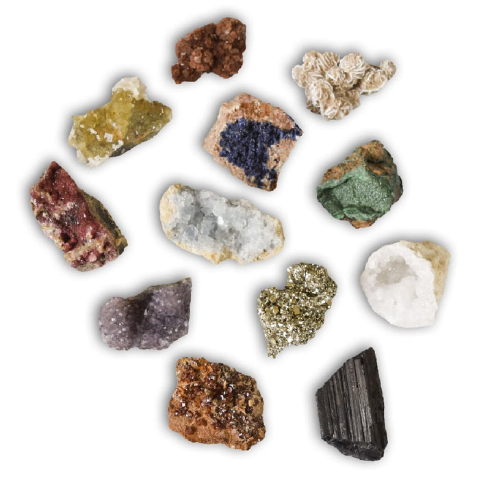 coleccion 12 minerales cristalizados extra