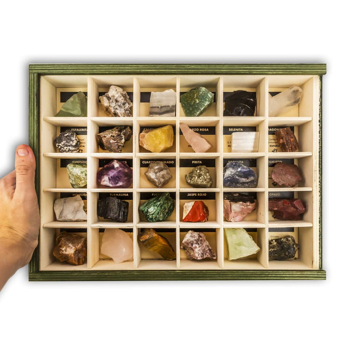 Colección de 30 Minerales del Mundo mano