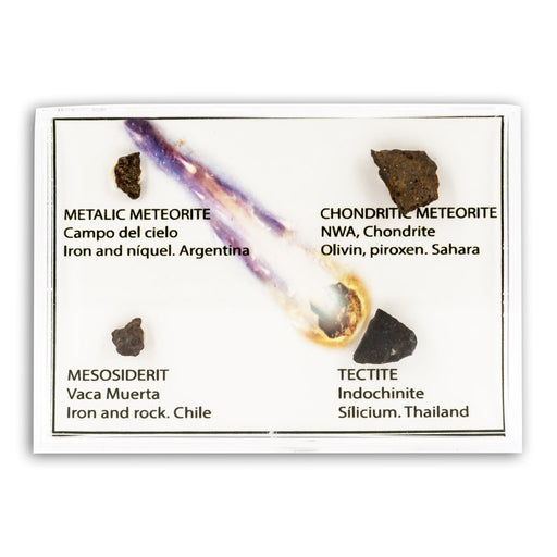 Colección de 4 Meteoritos