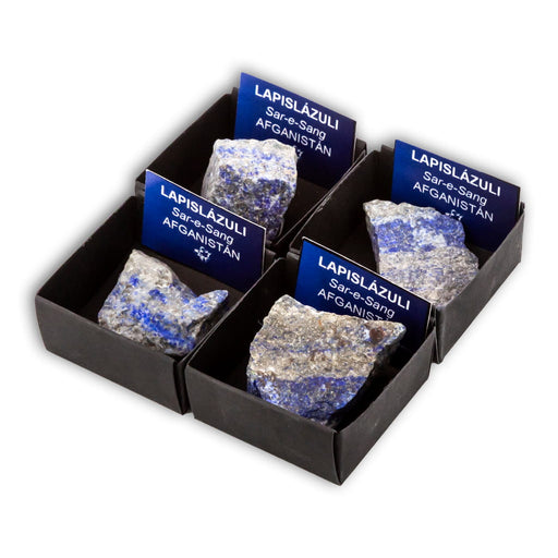 Lapislázuli Fluorescente en Cajita de Colección 4x4 cm