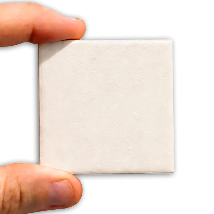 Placa porcelana blanca para raya de minerales detalle