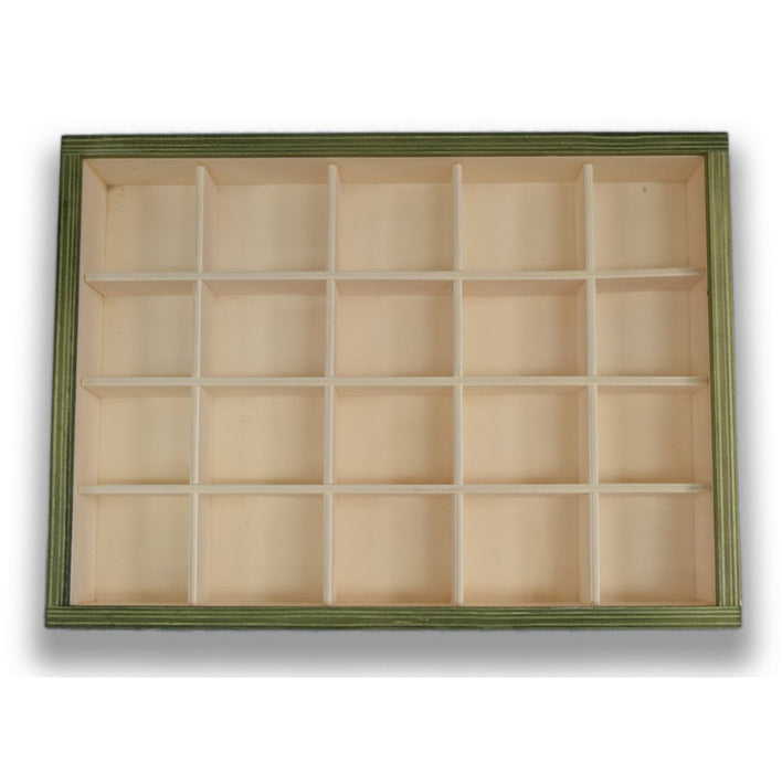 Caja compartimentos minerales