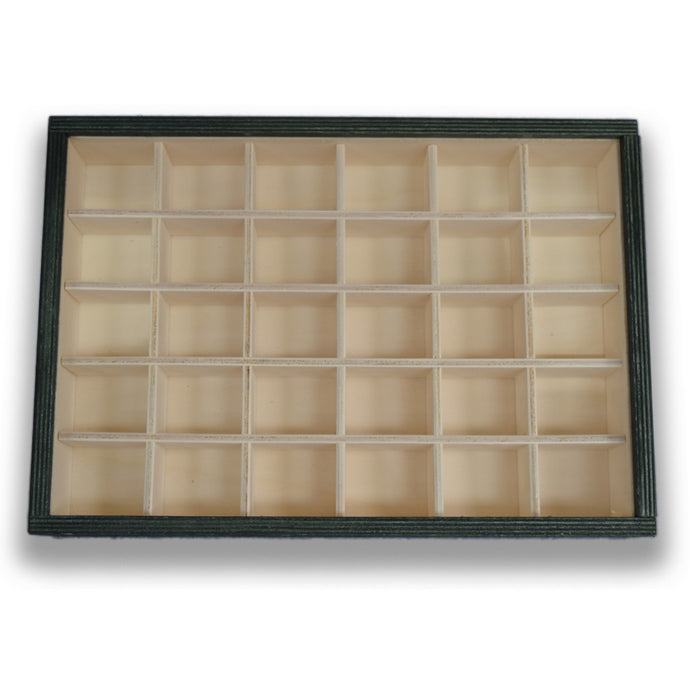 Caja Expositora de Madera con 30 compartimentos