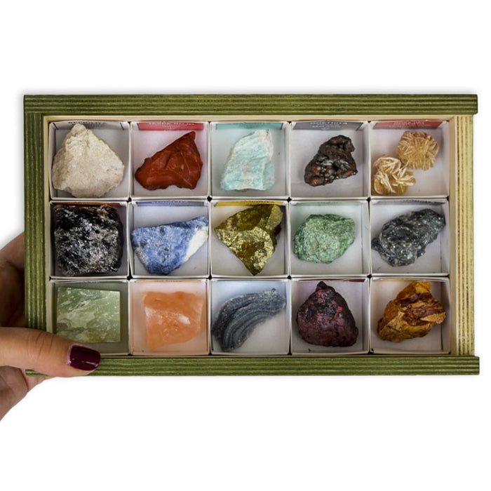 Coleccion 15 minerales de asia y oceanía