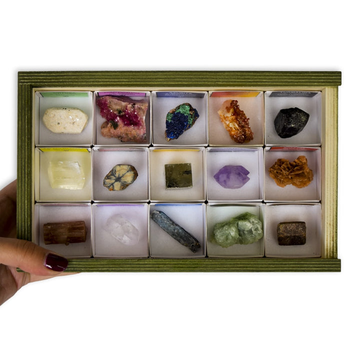 Colección de 15 minerales cristalizados
