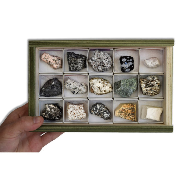 Colección de 15 Rocas del mundo petrologia