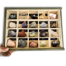 Load image into Gallery viewer, Colección de 20 Minerales del Mundo 2 caja de minerales
