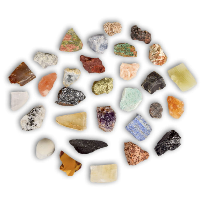 Colección de 30 Minerales del Mundo geoda