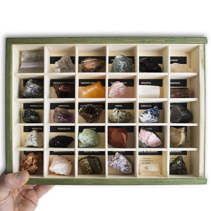 Coleccion de 30 Minerales del Mundo en caja