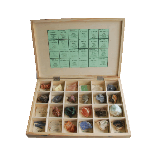Colección Premium de 24 Minerales didácticos